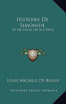 portada histoire de simonide: et du siecle ou il a vecu: avec des eclaircissemens chronologiques (1755)