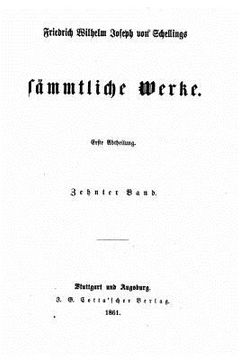 portada Friedrich Wilhelm Joseph von Schellings sämmtliche Werke (en Alemán)