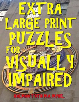 portada Extra Large Print Puzzles for Visually Impaired: 122 Giant Print Entertaining Themed Word Search Puzzles 