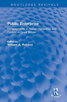 portada Public Enterprise: Developments in Social Ownership and Control in Great Britain (Routledge Revivals) 