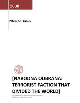 portada Narodna Odbrana: Terrorist Faction That Divided the World (en Inglés)