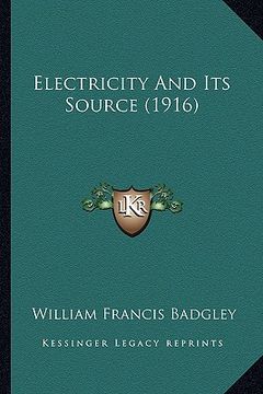 portada electricity and its source (1916) (in English)
