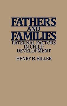 portada fathers and families: paternal factors in child development (in English)