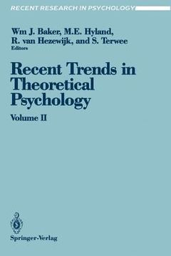 portada recent trends in theoretical psychology (en Inglés)