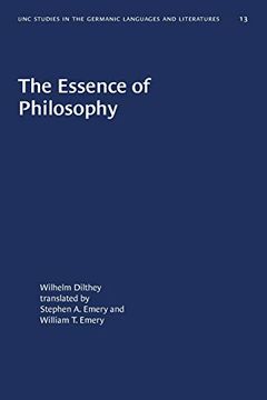 portada The Essence of Philosophy: 13 (University of North Carolina Studies in Germanic Languages and Literature) (in English)