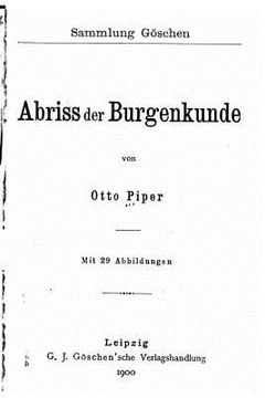 portada Abriss der Burgenkunde (en Alemán)