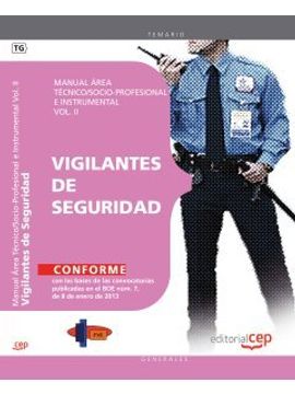 portada Manual Vigilantes De Seguridad. Vol. Ii: área Técnico Socio-profesional E Instrumental