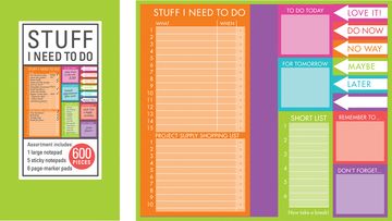 portada Book of Sticky Notes: Stuff I Need to Do - Brights (en Inglés)
