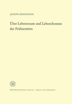 portada Über Lebensraum Und Lebensformen Der Frühsemiten (en Alemán)