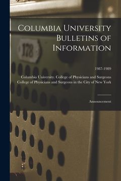 portada Columbia University Bulletins of Information: Announcement; 1987-1989 (in English)