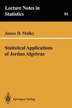 portada statistical applications of jordan algebras (en Inglés)