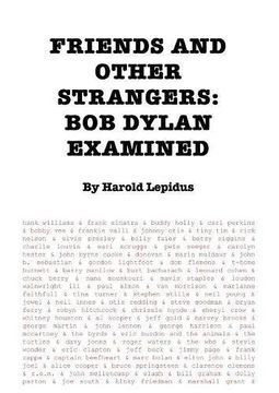 portada Friends and Other Strangers: Bob Dylan Examined