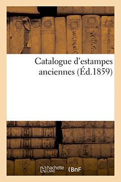 portada Catalogue d'estampes anciennes (Littérature)