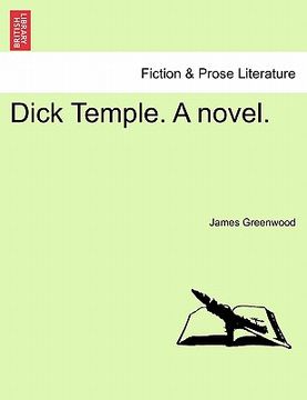 portada dick temple. a novel. (in English)