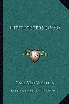 portada interpreters (1920) (in English)