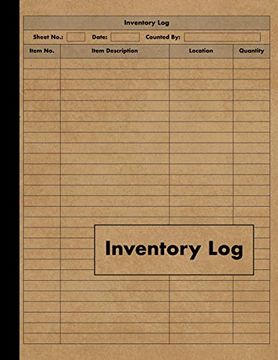 portada Inventory Log: Large Inventory log Book - 120 Pages for Business and Home - Perfect Bound (en Inglés)