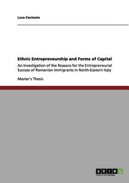portada ethnic entrepreneurship and forms of capital (en Inglés)