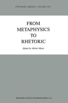 portada From Metaphysics to Rhetoric (en Inglés)