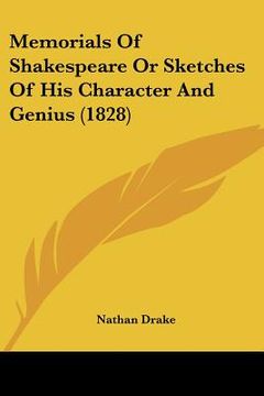 portada memorials of shakespeare or sketches of his character and genius (1828) (in English)