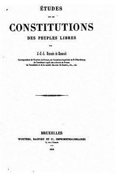 portada Études sur les constitutions des peuples libres (en Francés)
