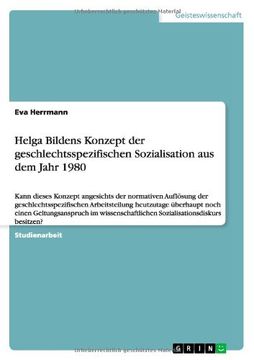 portada Helga Bildens Konzept der geschlechtsspezifischen Sozialisation aus dem Jahr 1980 (German Edition)