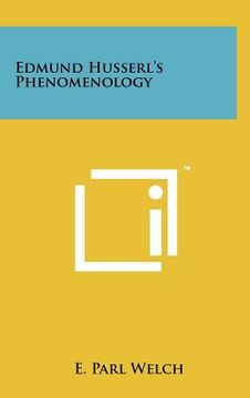 portada edmund husserl's phenomenology (en Inglés)
