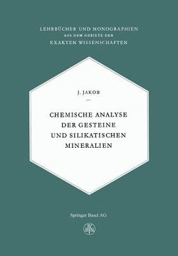 portada Chemische Analyse Der Gesteine Und Silikatischen Mineralien (en Alemán)