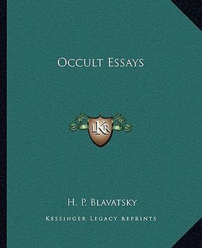 portada occult essays (en Inglés)