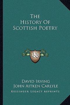 portada the history of scottish poetry (in English)
