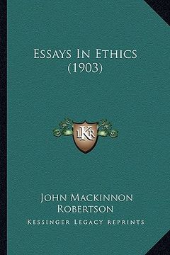 portada essays in ethics (1903) (in English)