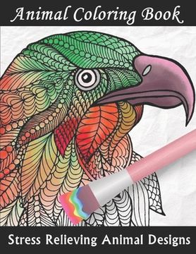 portada Animal Coloring Book: Stress Relieving Animal Designs (in English)