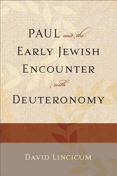 portada paul and the early jewish encounter with deuteronomy (en Inglés)