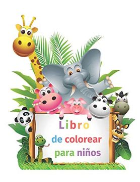 Libro Para Colorear Para Niños De 2-3, 4-6 Años: Animales: Relajantes  libros para colorear para niños y niñas con 48 motivos de animales(libro de
