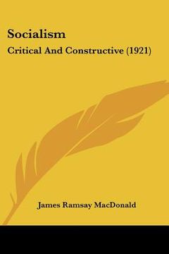 portada socialism: critical and constructive (1921) (en Inglés)