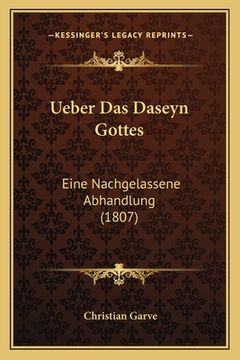 portada Ueber Das Daseyn Gottes: Eine Nachgelassene Abhandlung (1807) (in German)