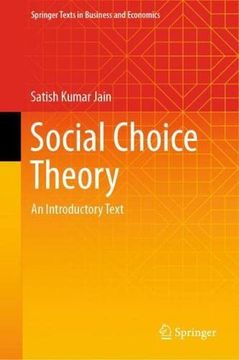 portada Social Choice Theory: An Introductory Text (Springer Texts in Business and Economics) (in English)