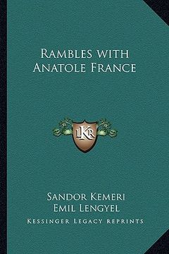 portada rambles with anatole france (en Inglés)