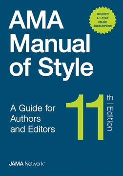 portada Ama Manual Of Style: A Guide For Authors And Editors (en Inglés)