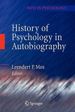 portada history of psychology in autobiography (en Inglés)