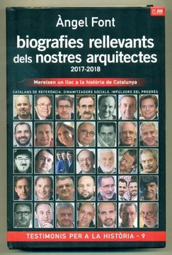 portada Biografies Rellevants Dels Nostres Arquitectes 2017-2018 (in Spanish)