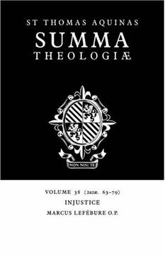 portada Injustice: 2A2Ae. 63-79: Injustice v. 38 (Summa Theologiae) (in English)