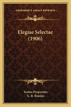 portada Elegiae Selectae (1906) (en Latin)