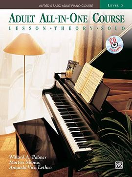 portada alfred`s basic adult all-in-one course,lesson theory technic (en Inglés)