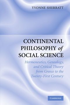 portada Continental Philosophy of Social Science Paperback (en Inglés)