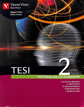 portada Tesi 2 Historia de la Filosofia Batxillerat (en Catalá)