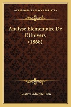 portada Analyse Elementaire De L'Univers (1868) (in French)