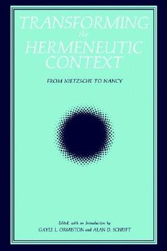 portada transforming hermeneutic: from nietzsche to nancy (en Inglés)
