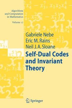 portada self-dual codes and invariant theory (en Inglés)