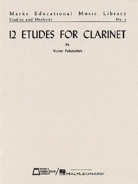 portada 12 etudes for clarinet: clarinet method (en Inglés)