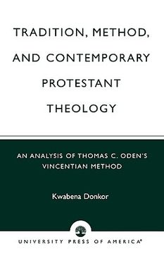 portada tradition method & contemporary protestant theology (en Inglés)